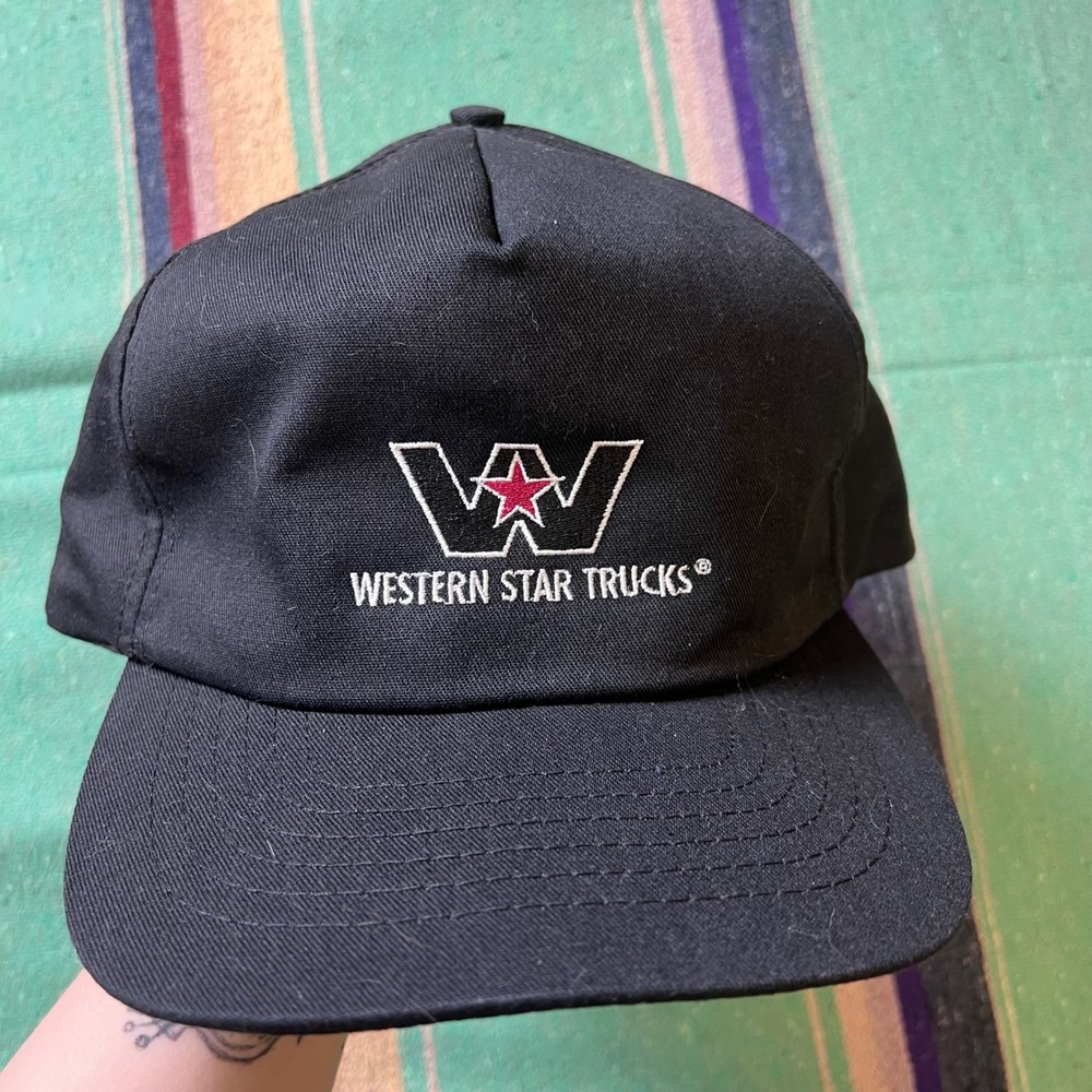 Western Star Trucks Hat Mens OSFM Black Embroidered Snapback Trucker Cap AW15
